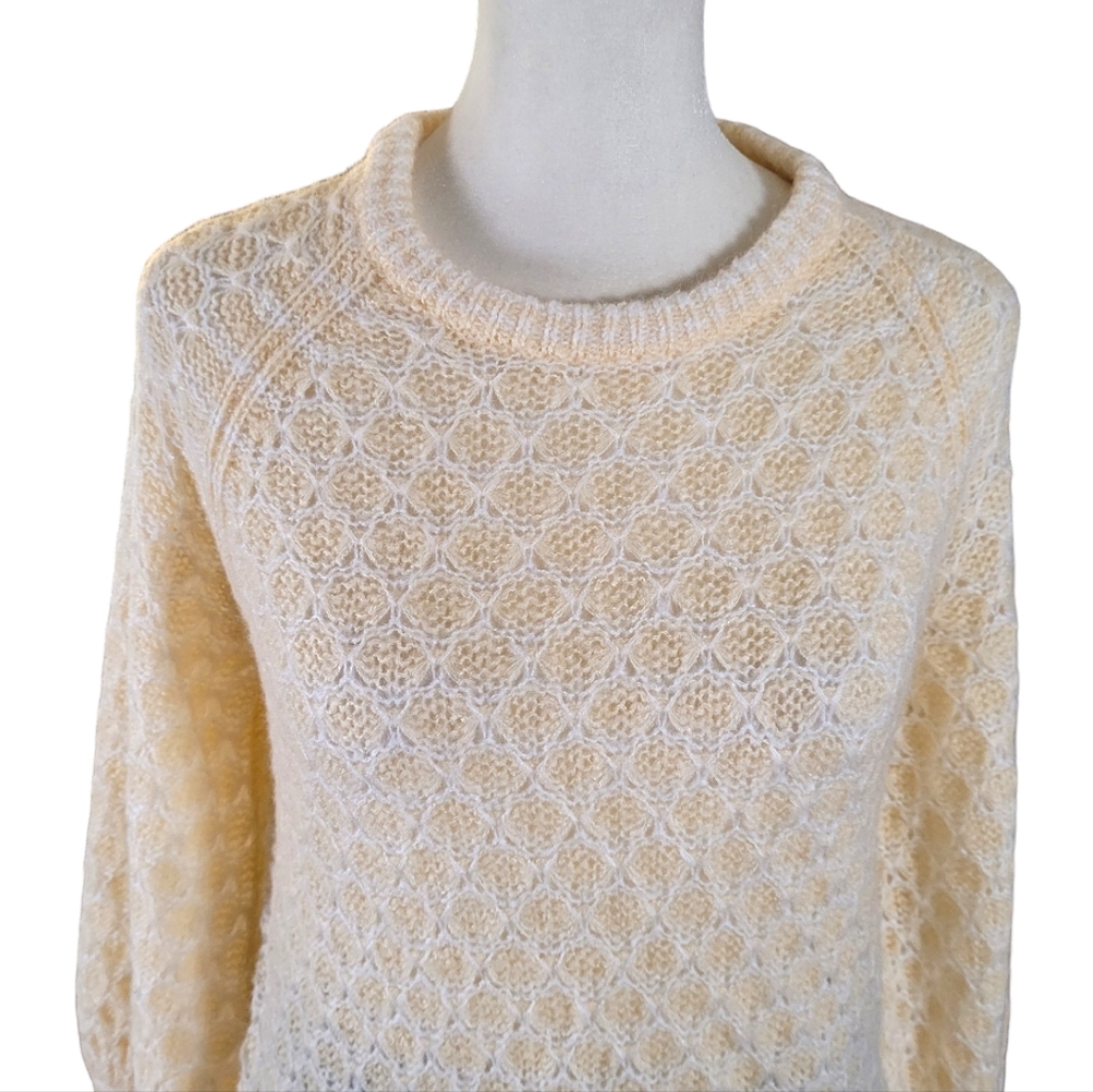 NWT Lilly Pulitzer Corabelle Crewneck Honeycomb Knit Sweater Coconut Cream Small - Picture 15 of 16